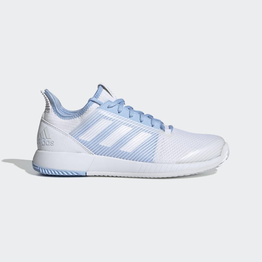 Adidas Women's Adizero Defiant Bounce 2 Tennis Shoes White/Blue Ireland G26822